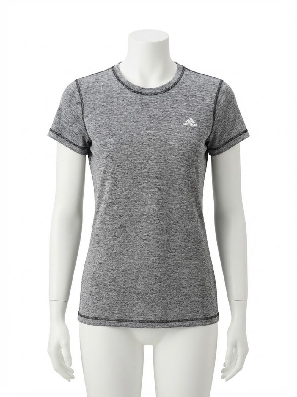 Adidas Golf Gray Heathered Athletic Short Sleeve T-Shirt Size Large